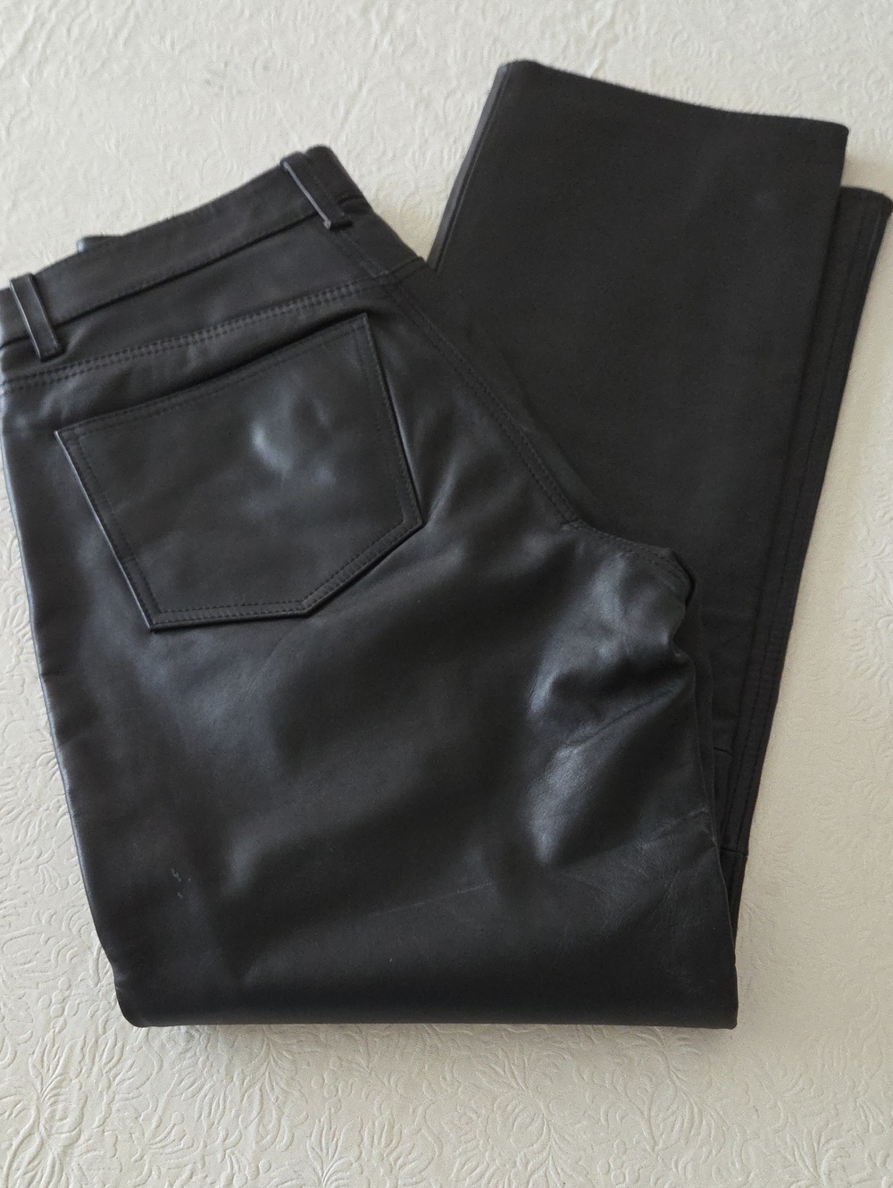 NWOT GAP Boot Fit 100% Leather Jeans in Black